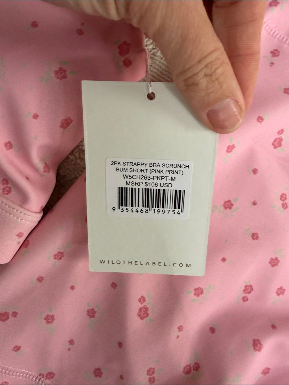 NWT Wilo The Label 2Pc Strappy Bra Scrunch Bum Shorts size M - Picture 3 of 10